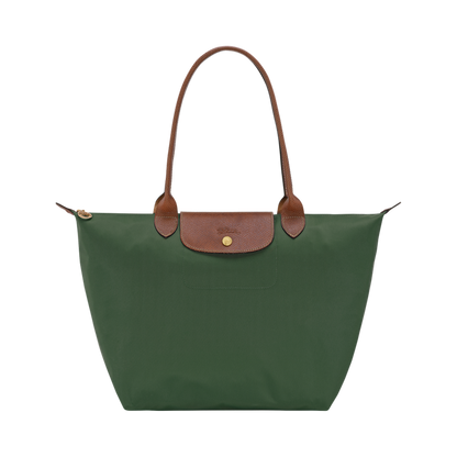Le Pliage Original L Tote bag British Green - Recycled canvas