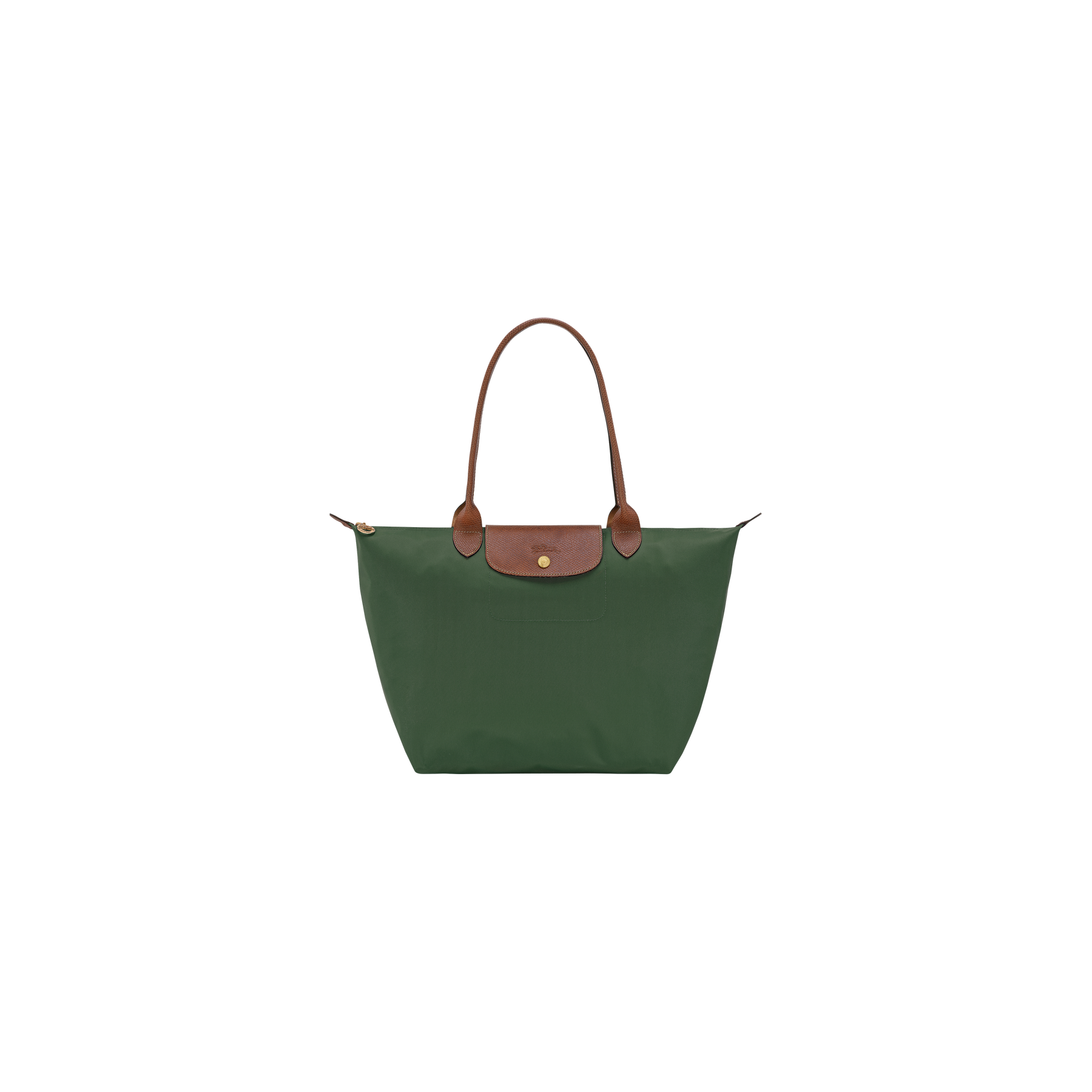 Le Pliage Original L Tote bag British Green - Recycled canvas