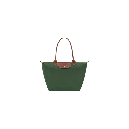Le Pliage Original L Tote bag British Green - Recycled canvas