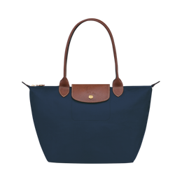 Le Pliage Original M Tote bag Navy - Recycled canvas
