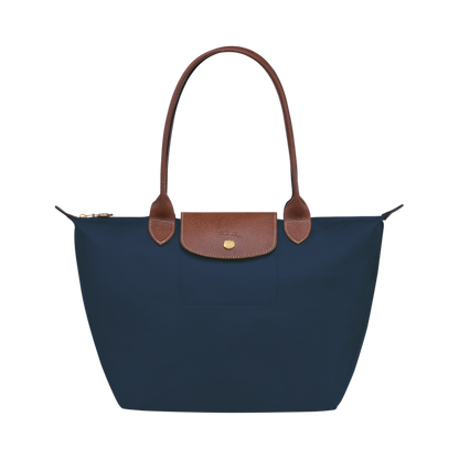 Le Pliage Original M Tote bag Navy - Recycled canvas