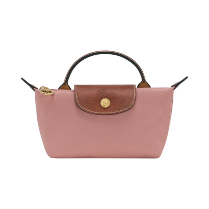 Le Pliage Original Pouch with handle Pink Tea - Recycled canvas