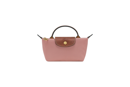 Le Pliage Original Pouch with handle Pink Tea - Recycled canvas
