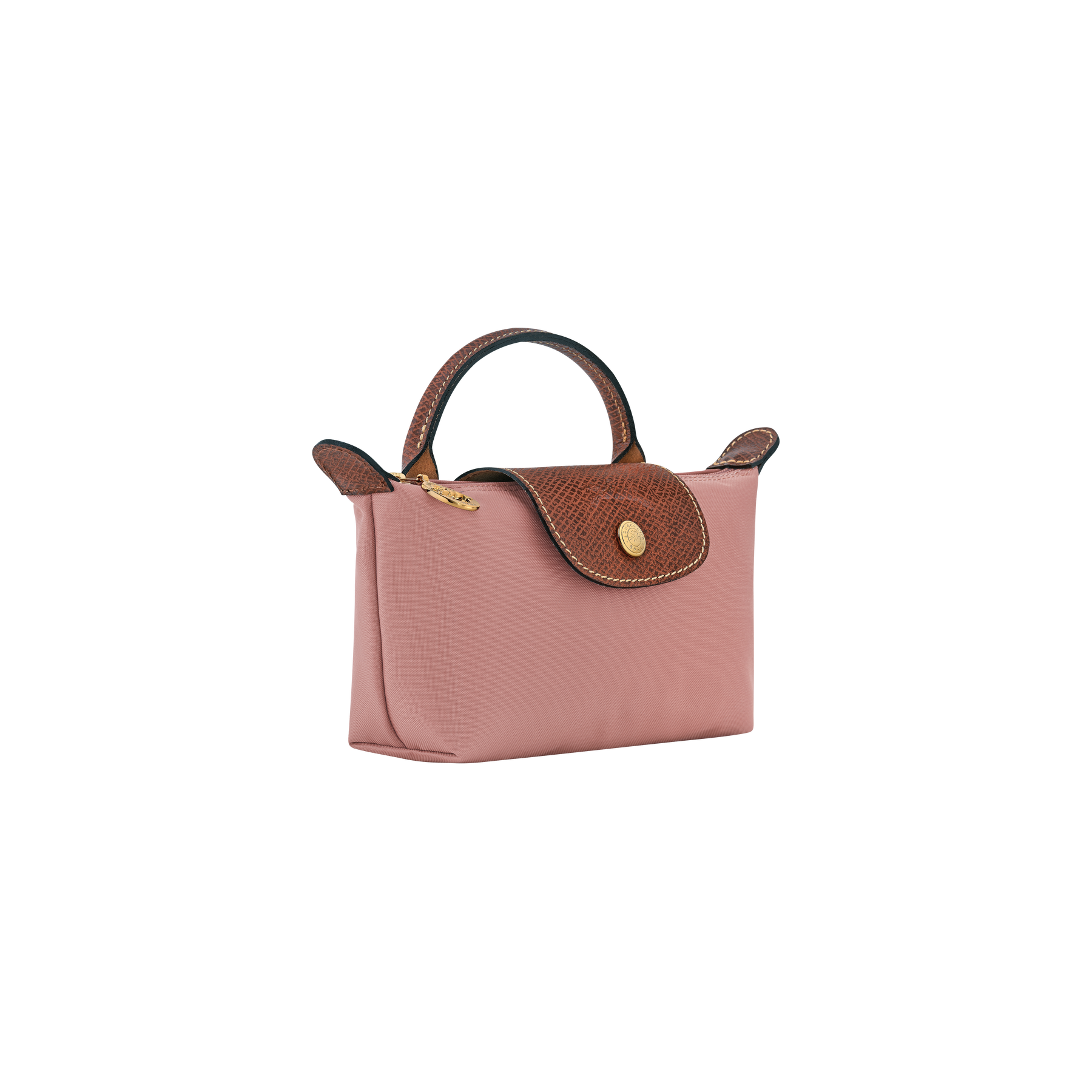 Le Pliage Original Pouch with handle Pink Tea - Recycled canvas
