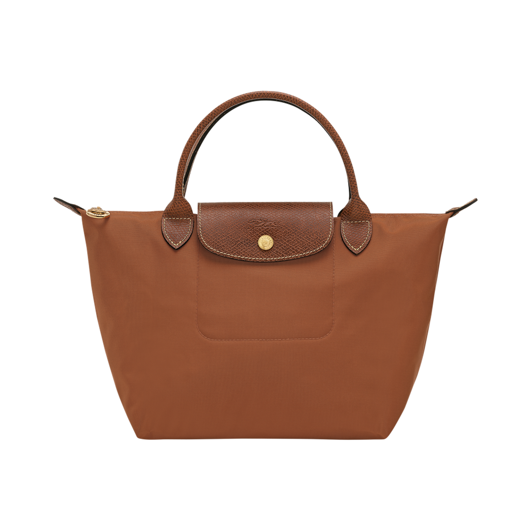 LE PLIAGE ORIGINAL S HANDBAG Cognac - Recycled Canvas