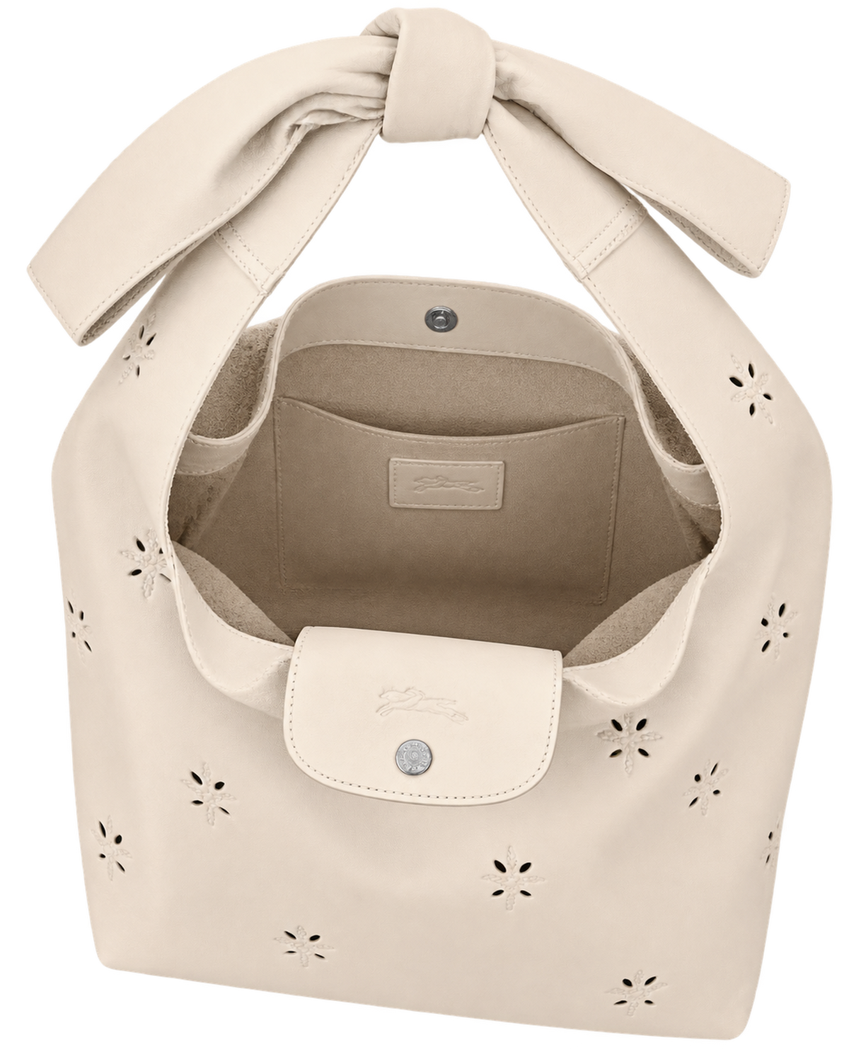Le Pliage Xtra M Shoulder bag Ecru - Leather