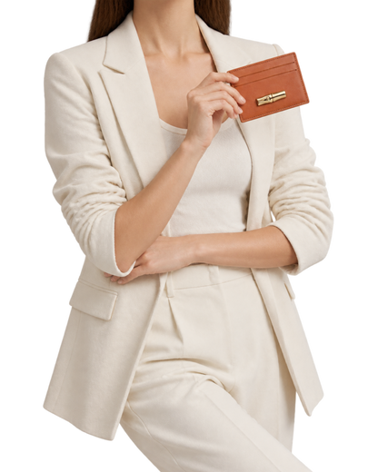 Le Roseau Card holder Bark - Leather