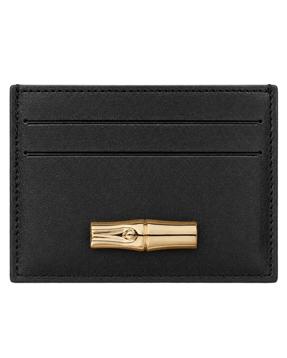 Le Roseau Card holder Black - Leather