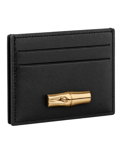 Le Roseau Card holder Black - Leather