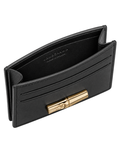 Le Roseau Card holder Black - Leather
