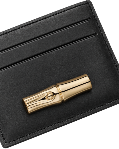 Le Roseau Card holder Black - Leather