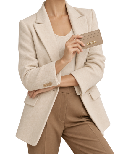 Le Roseau Card holder Root - Leather