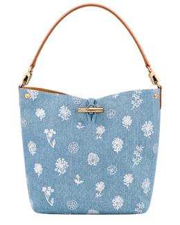 Le Roseau M Hobo bag Sky Blue - Canvas