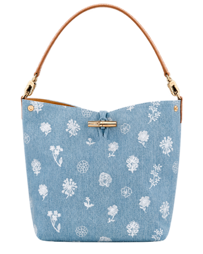 Le Roseau M Hobo bag Sky Blue - Canvas