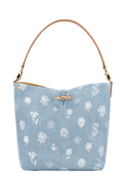 Le Roseau M Hobo bag Sky Blue - Canvas