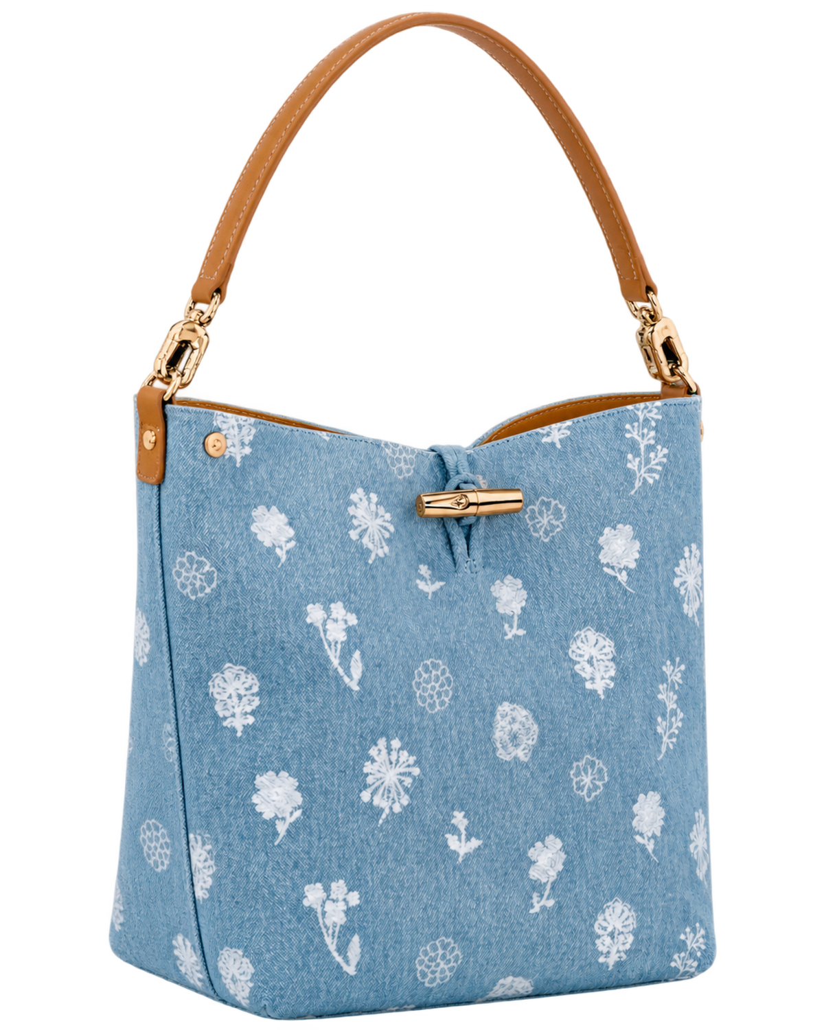 Le Roseau M Hobo bag Sky Blue - Canvas