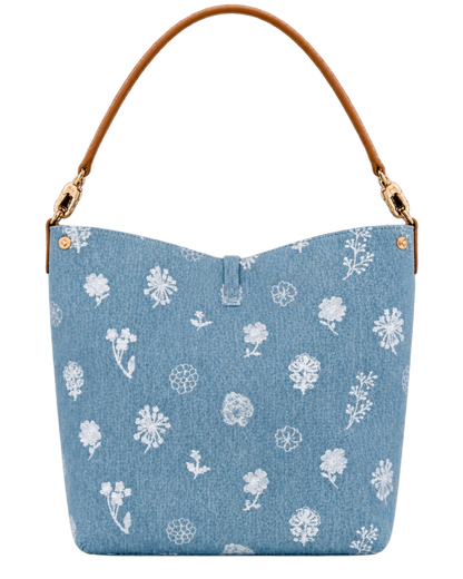 Le Roseau M Hobo bag Sky Blue - Canvas