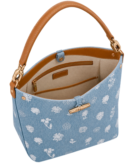 Le Roseau M Hobo bag Sky Blue - Canvas
