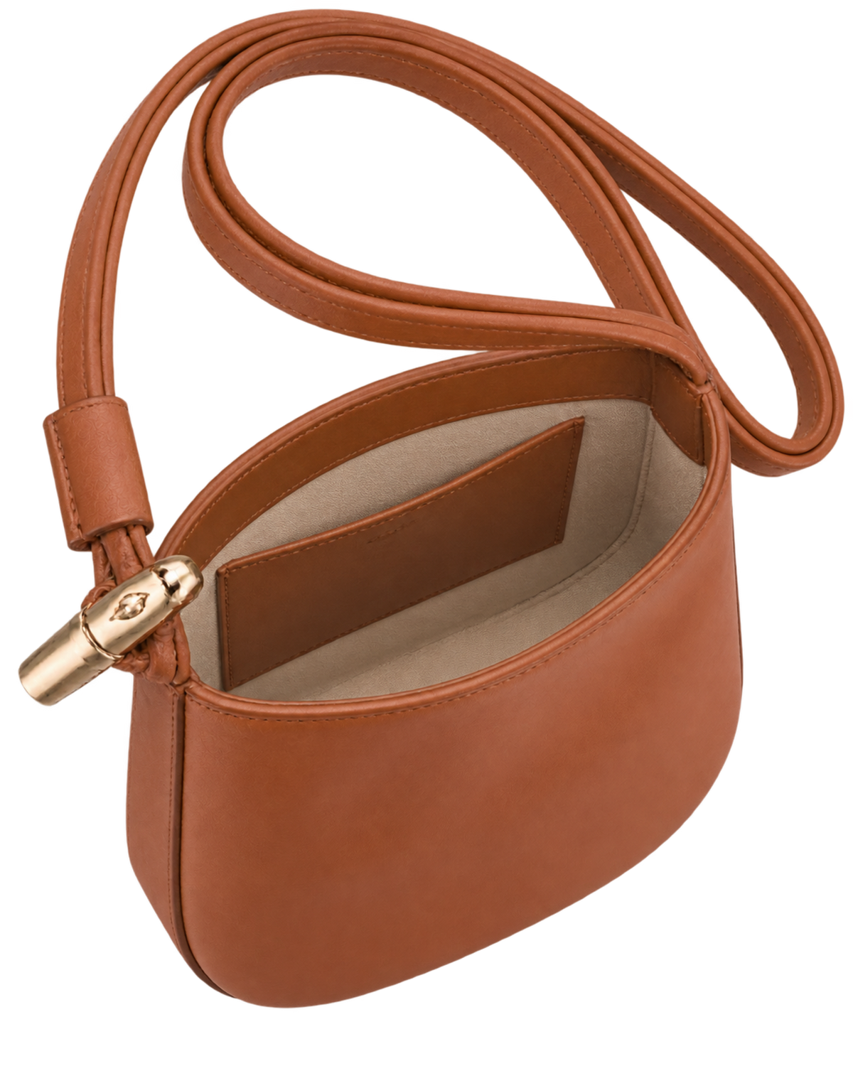 Le Roseau S Crossbody bag Bark - Leather