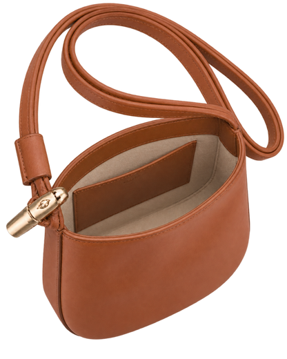 Le Roseau S Crossbody bag Bark - Leather