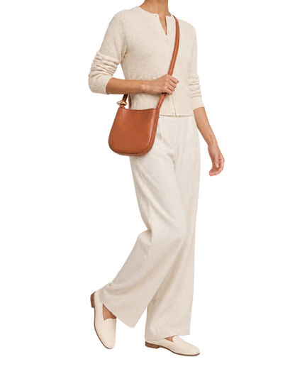 Le Roseau S Crossbody bag Bark - Leather