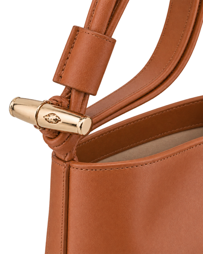 Le Roseau S Crossbody bag Bark - Leather
