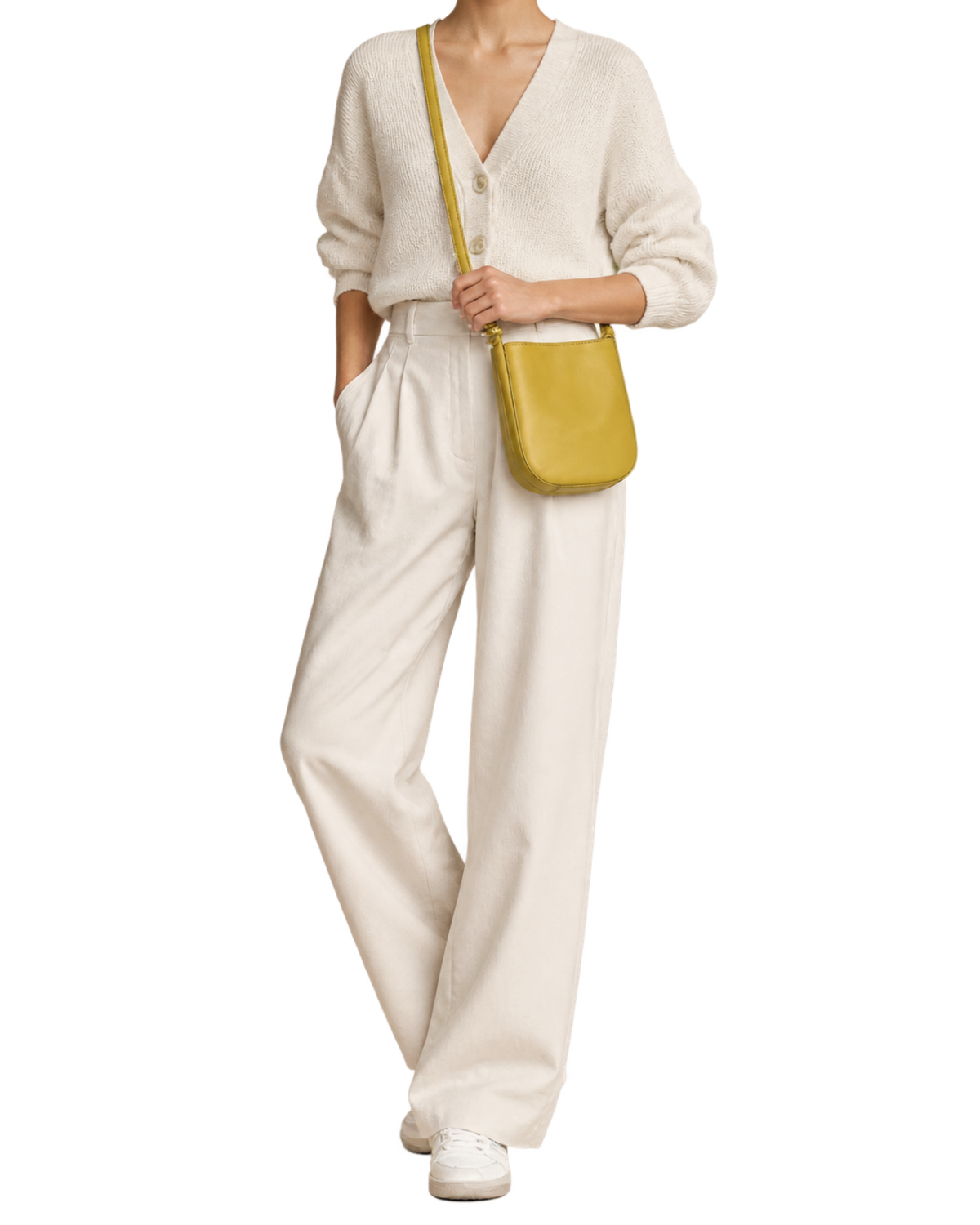Le Roseau S Crossbody bag Ginger - Leather
