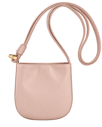 Le Roseau S Crossbody bag Petal Pink - Leather