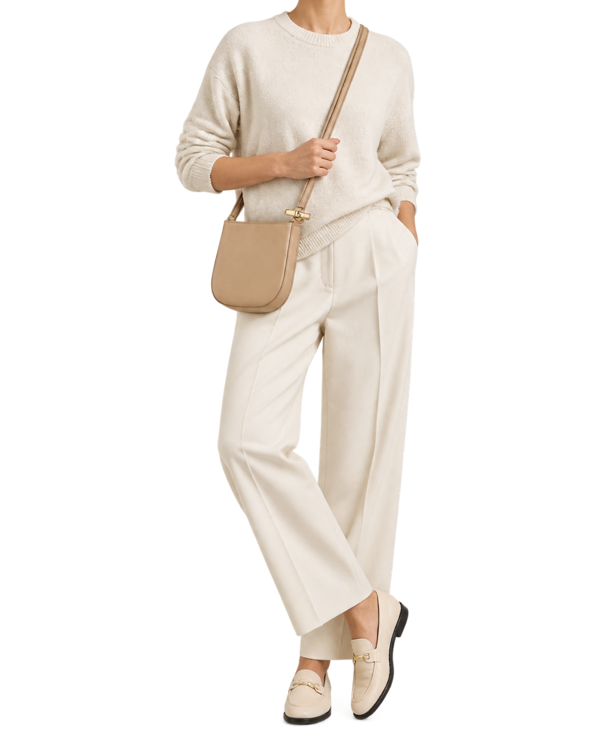 Le Roseau S Crossbody bag Root - Leather