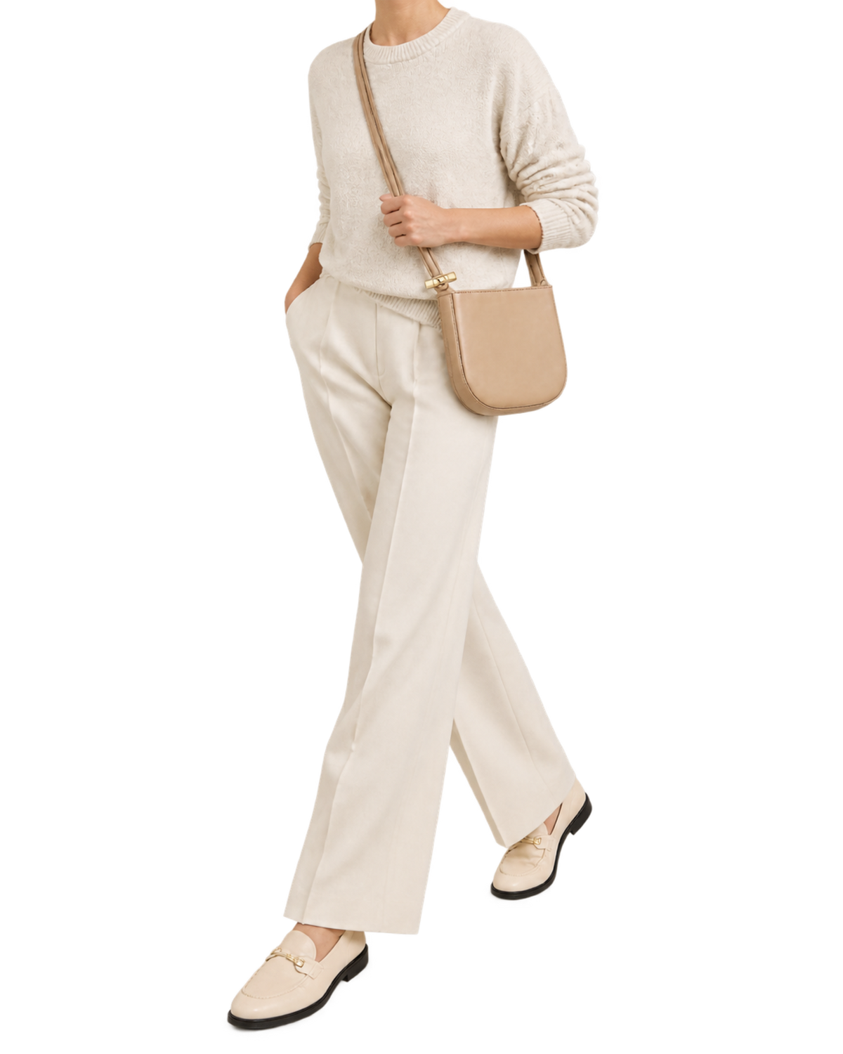 Le Roseau S Crossbody bag Root - Leather