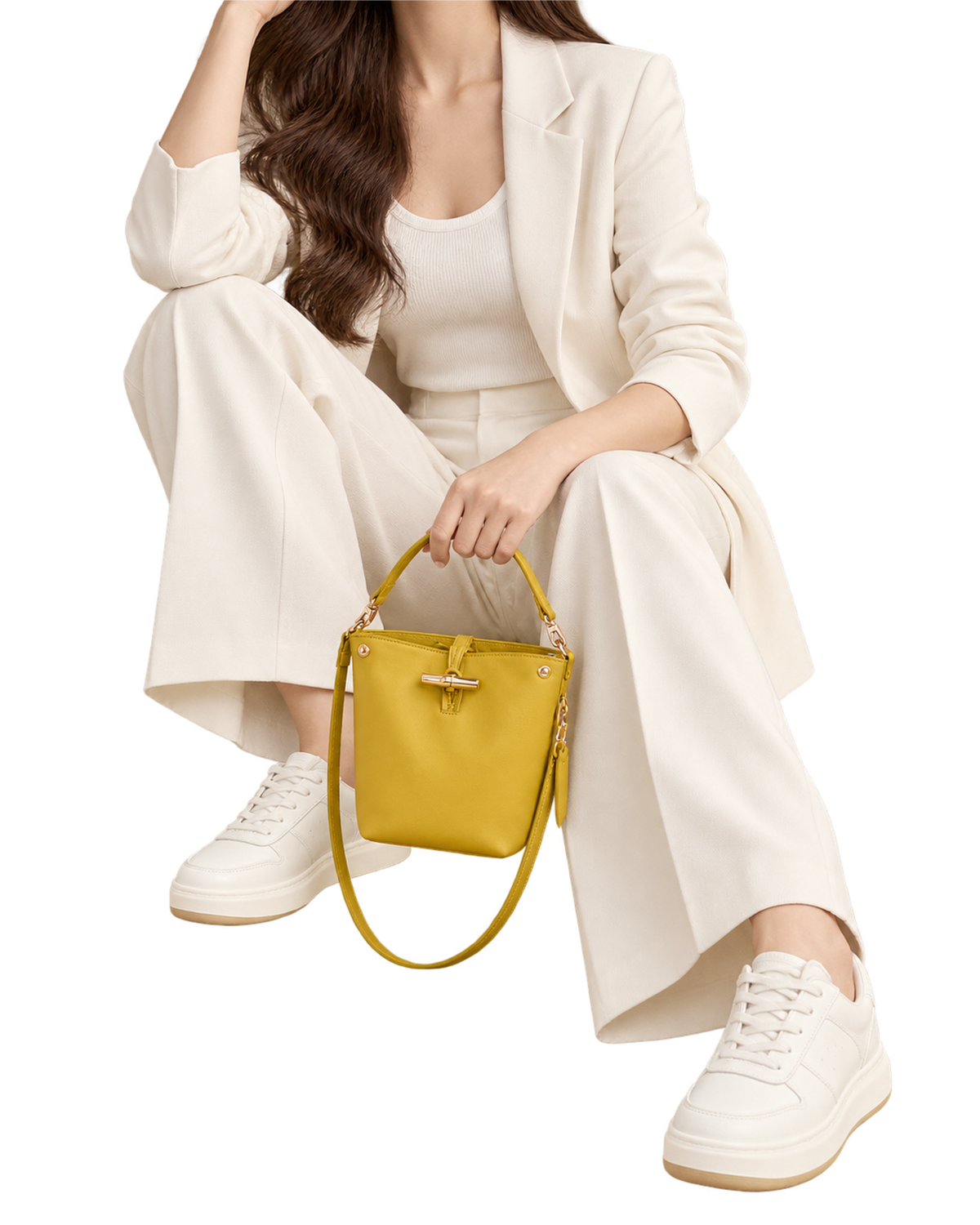 Le Roseau XS Bucket bag Ginger - Leather