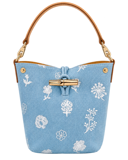 Le Roseau XS Bucket bag Sky Blue - Canvas