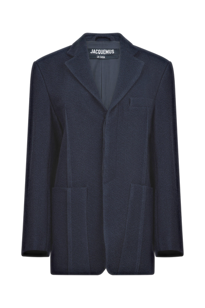 Le Veste D'Homme Oversized Wool Long Sleeve Blazer