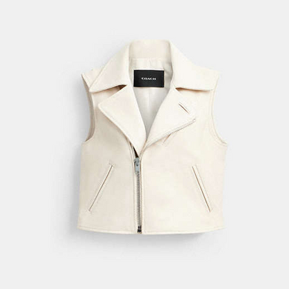 Leather Moto Vest