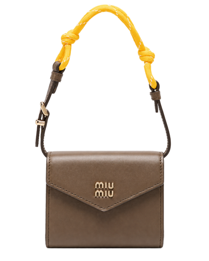 Leather shoulder wallet