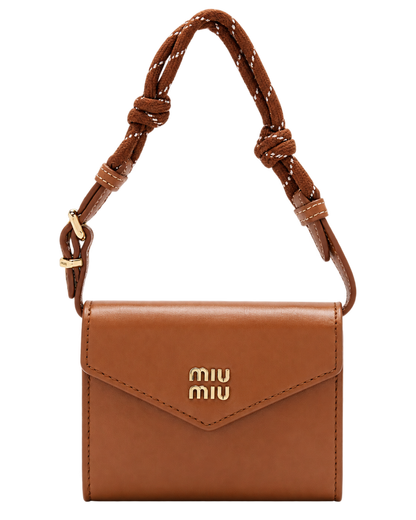 Leather shoulder wallet