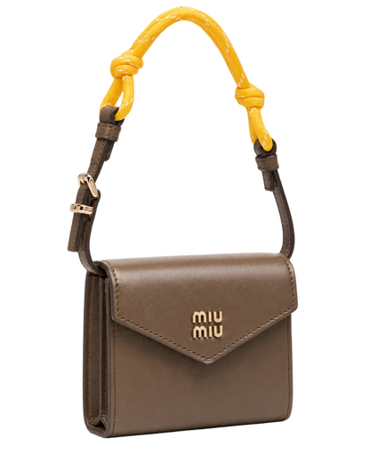 Leather shoulder wallet