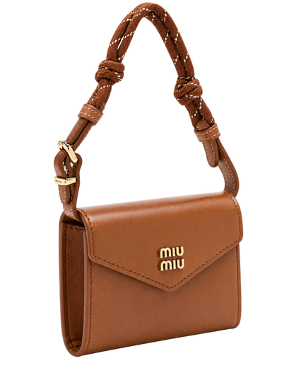 Leather shoulder wallet