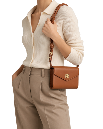 Leather shoulder wallet