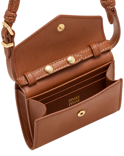 Leather shoulder wallet