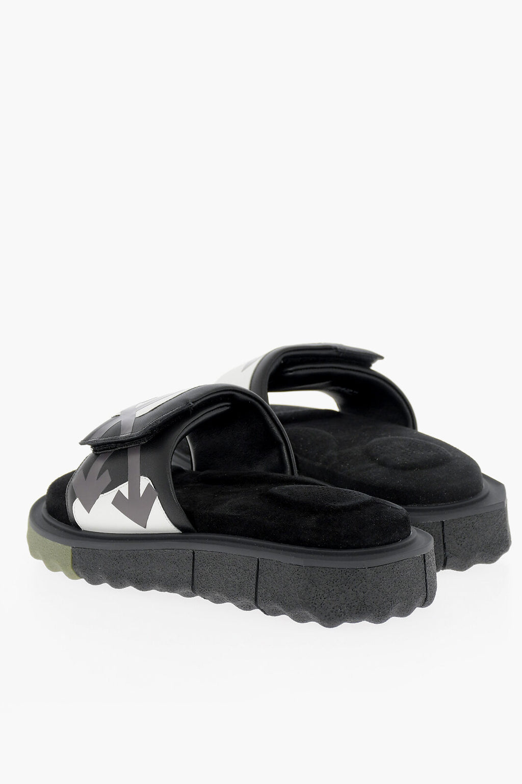 Off White Off-White Leather Slides with Touch Strap Closure - Size: UK 7 Sneakers | Shop From The Mirage