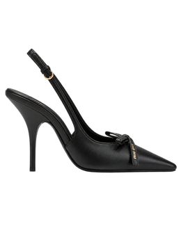 Leather slingback pumps