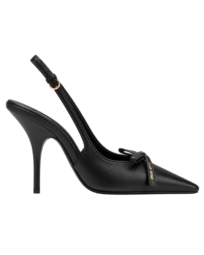 Leather slingback pumps
