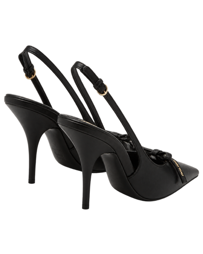 Leather slingback pumps
