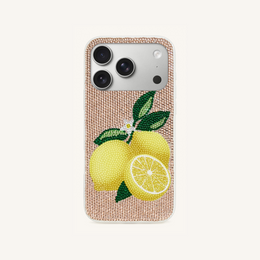 Lemon Artificial Crystal Phone Case - Gold