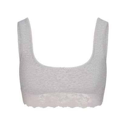 Lightweight Cotton Lace Scoop Bralette