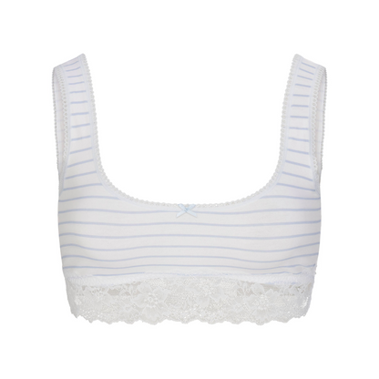 Lightweight Cotton Lace Scoop Bralette