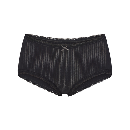 Lightweight Cotton Pointelle Lace Boy Short