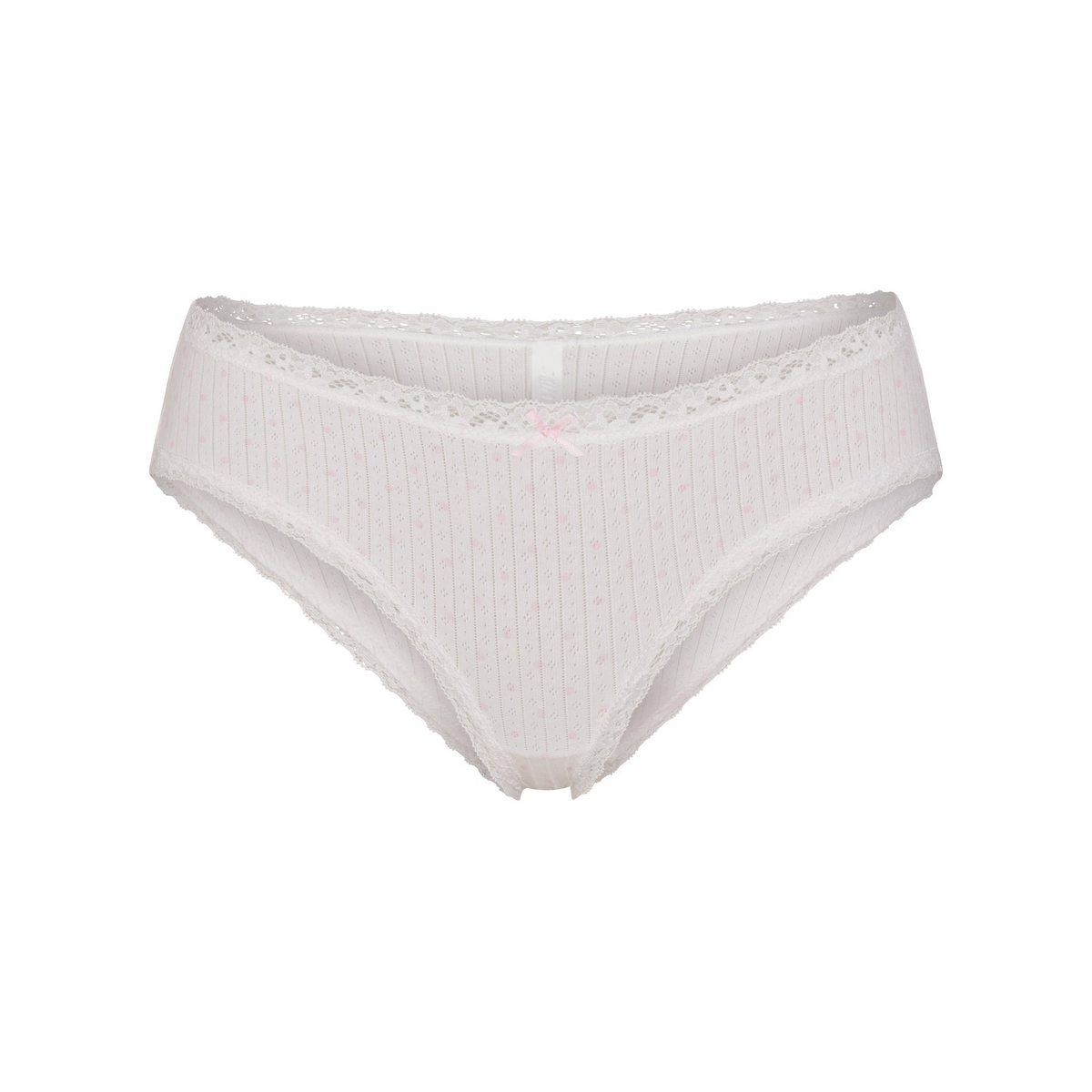 Lightweight Cotton Pointelle Lace Brief
