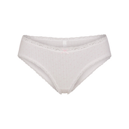 Lightweight Cotton Pointelle Lace Brief